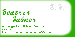 beatrix hubner business card